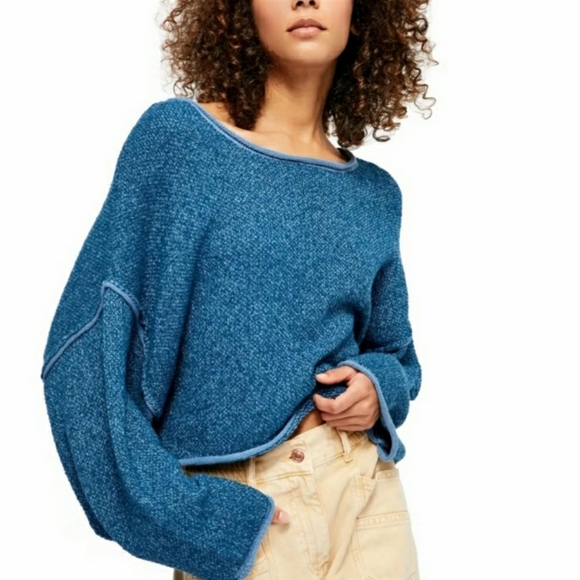 🎉HP🎉FREE PEOPLE Oversized Cotton Top sweater - M - Picture 5 of 5